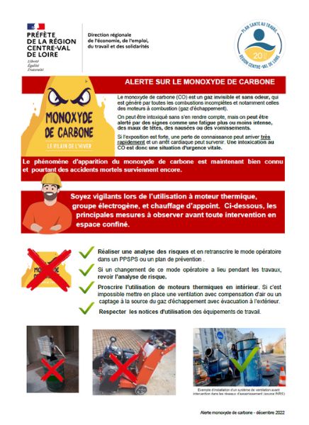 Dangers intoxications au monoxyde de carbone